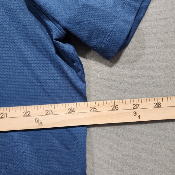 Nike Polo Shirt Mens XL Blue Solid Nike Dri-Fit Standard Fit Short Sleeve - Picture 11 of 16